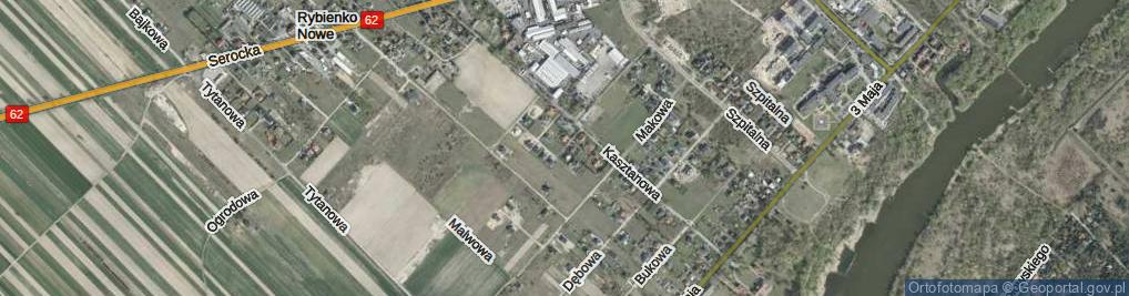 Zdjęcie satelitarne Klonowa ul.